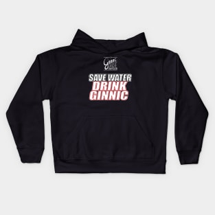 save water drink ginnic Kids Hoodie